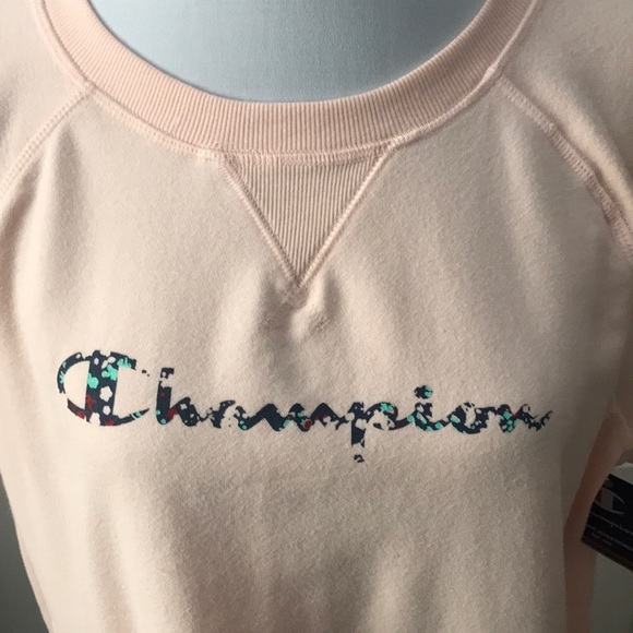 Champion Heritage French Terry Crew Top Blush L - Picture 4 of 8